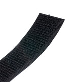 Klittenband 20mm zelfklevend acryl haak harde kant zwart