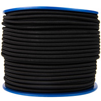Elastisch koord 6mm zwart trapezekoord per meter en rol