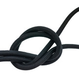 Elastisch koord 6mm zwart trapezekoord