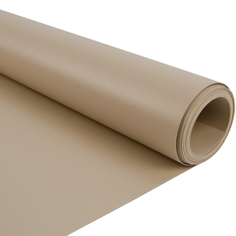 Pvc zeildoek - 650gr Taupe Mat - per meter of rol