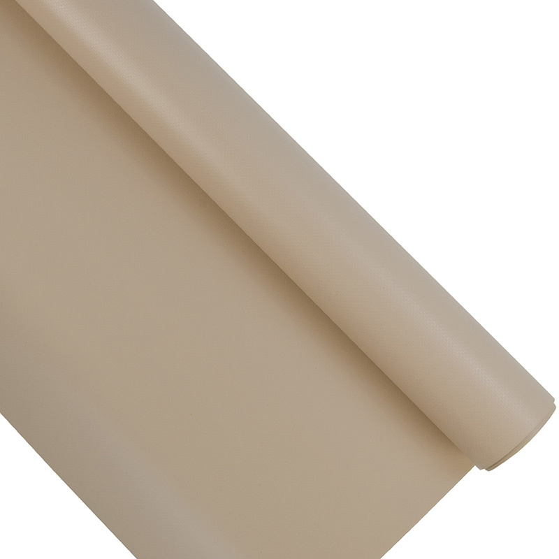 Pvc zeildoek - 650gr Taupe Mat - per meter of rol