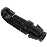 Kunststof musketonhaak 6mm+8mm zwart 10 stuks