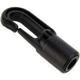 Kunststof musketonhaak 6mm+8mm zwart 10 stuks