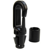 Kunststof musketonhaak 6mm+8mm zwart 10 stuks