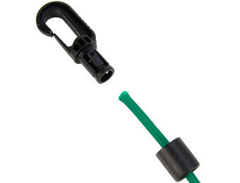 Kunststof musketonhaak 6mm+8mm 10 stuks