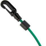 Kunststof musketonhaak 6mm+8mm zwart 10 stuks