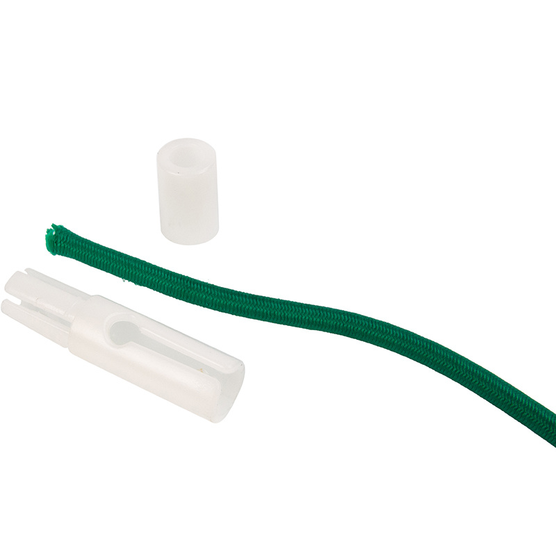 Zelfsluitende T-bar 8mm wit eindstop koord 10 stuks