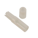 Zelfsluitende T-bar 6 en 8mm wit eindstop koord 10 stuks