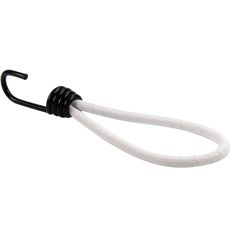 Spanner met rvs haak 18cm elastiek wit spinhaak
