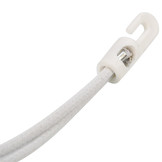 Spanner kunststof haak 35cm elastiek wit