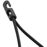 Spanner kunststof haak 20cm elastiek zwart