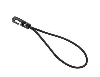 Spanner kunststof haak 20cm elastiek zwart