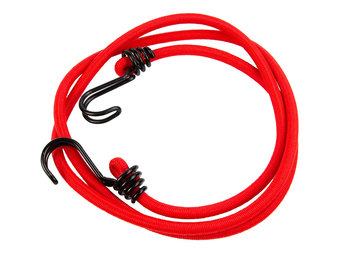 Snelbinder 150cm omgekeerde dubbele haak rood
