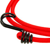 Snelbinder 150cm omgekeerde dubbele haak rood