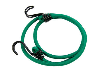 Snelbinder 120cm omgekeerde dubbele haak groen