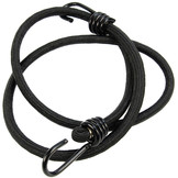 Snelbinder 120cm zwart pe 8mm koord met 2 spinhaken