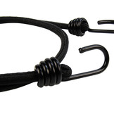 Snelbinder 100cm zwart pe 8mm koord met 2 spinhaken 4 stuks