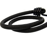 Snelbinder 60cm zwart pe 8mm koord met 2 spinhaken 4 stuks