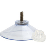 Zuignap doorzichtig rvs schroefdraad en moer 8 stuks