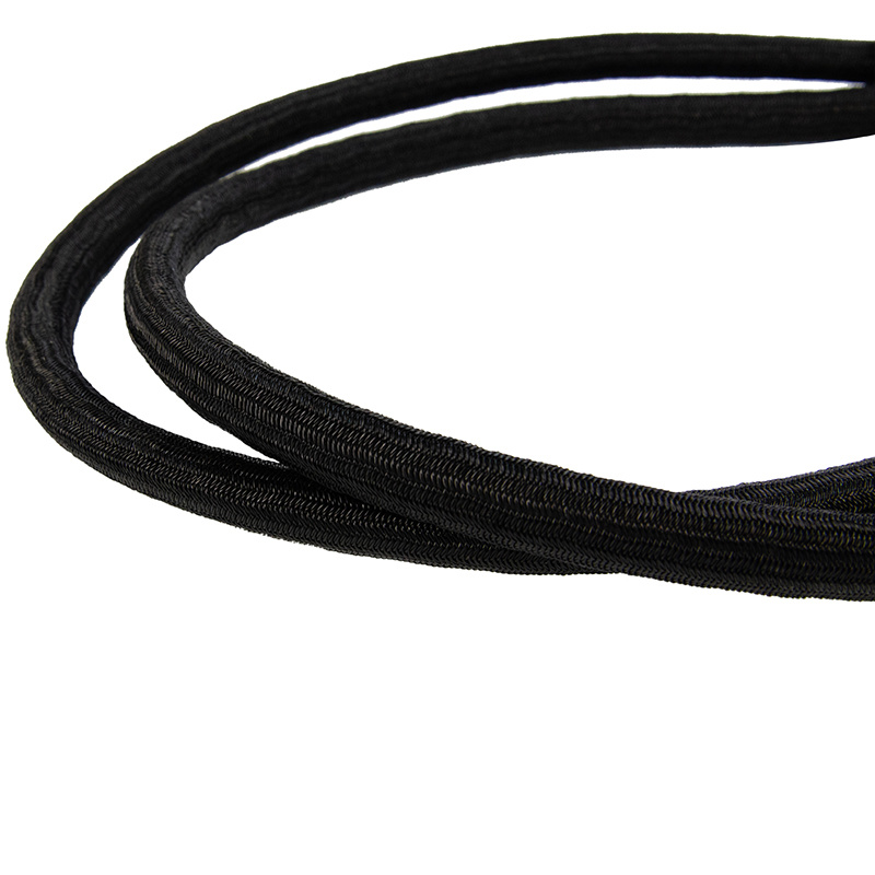 Snelbinder 80cm zwart pe 8mm koord met 2 spinhaken 4 stuks