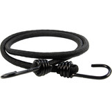 Snelbinder 80cm zwart pe 8mm koord met 2 spinhaken 4 stuks