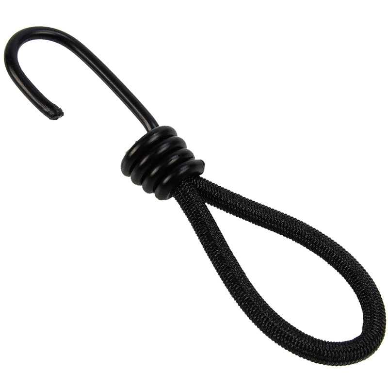 Spanner met rvs haak 13cm elastiek zwart spinhaak