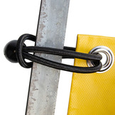 Spanner met bal 18cm elastiek zwart 10 stuks