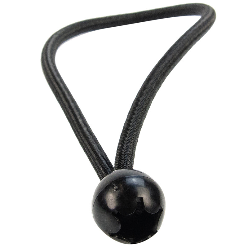 Spanner met bal 18cm elastiek zwart 10 stuks