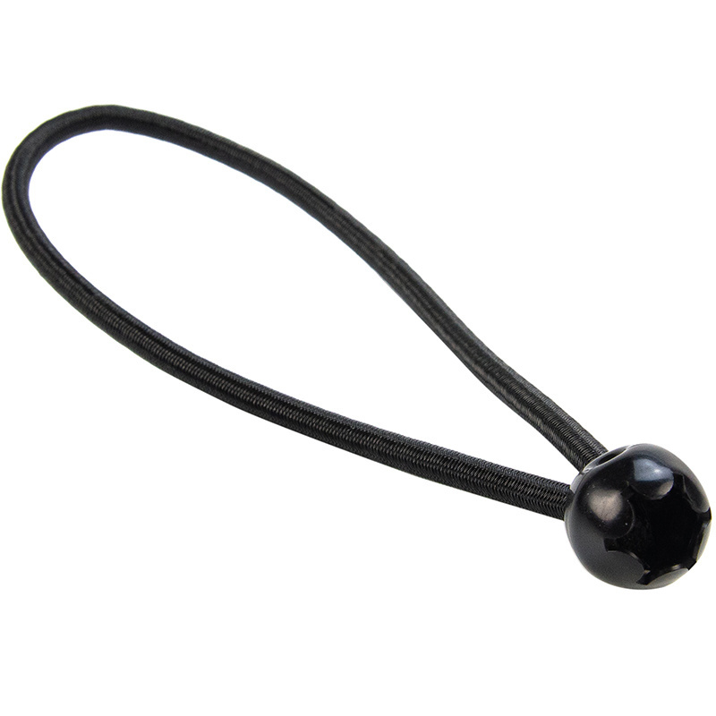 Spanner met bal 18cm elastiek zwart 10 stuks