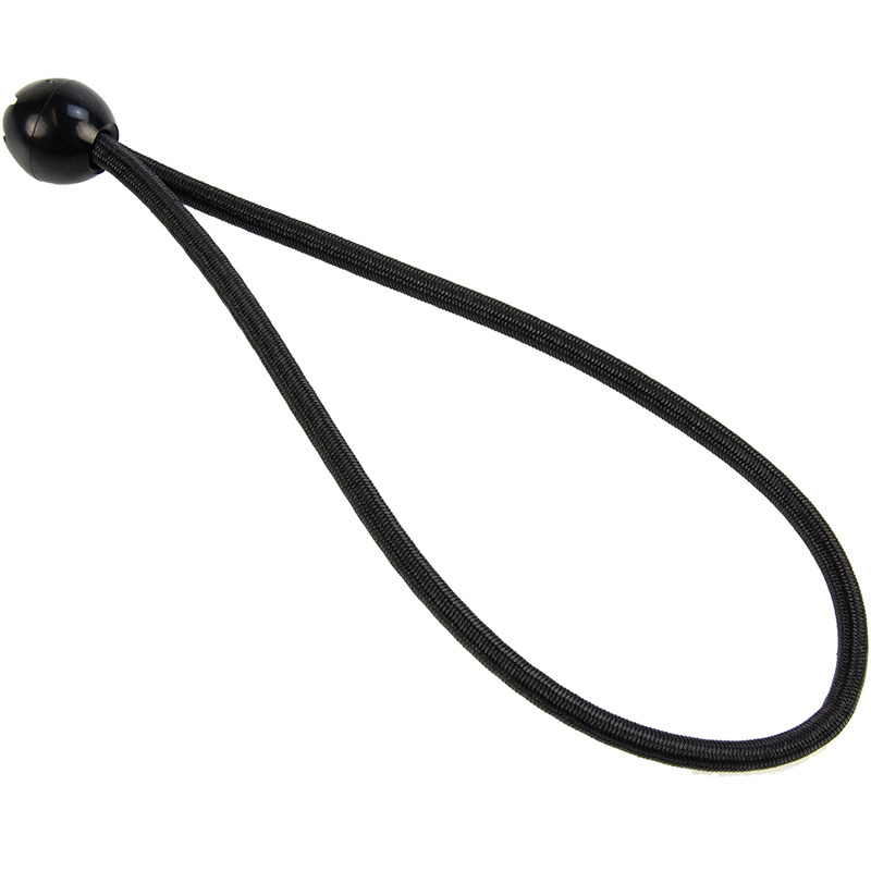 Spanner met bal 25cm elastiek zwart 10 stuks