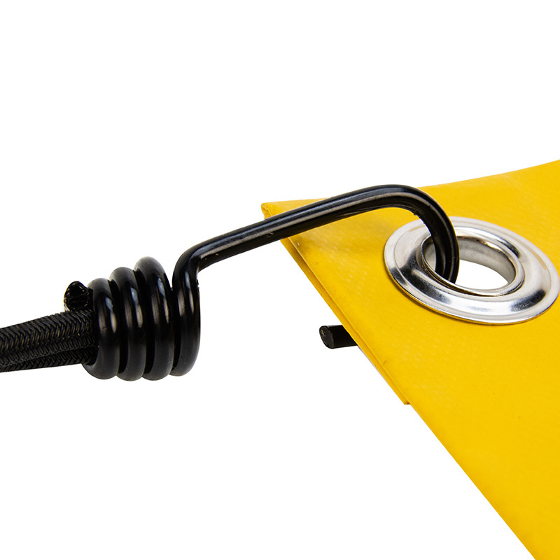 Spanner met rvs haak 25cm elastiek zwart spinhaak
