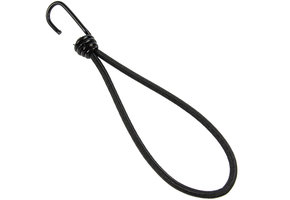 Spanner met haak 25cm elastiek zwart 10 stuks