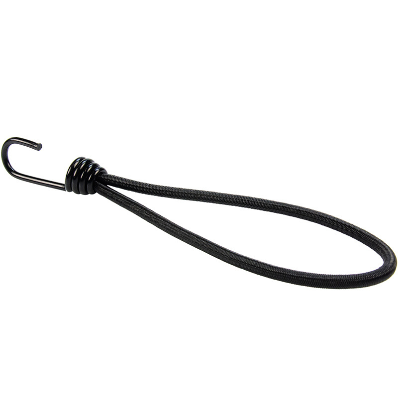 Spanner met rvs haak 25cm elastiek zwart spinhaak