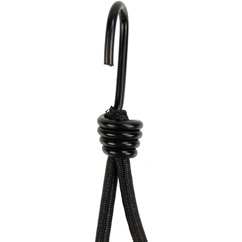 Spanner met haak 25cm elastiek zwart spinhaak 10 stuks