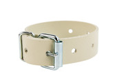 Pvc riem met gesp 25cm creme