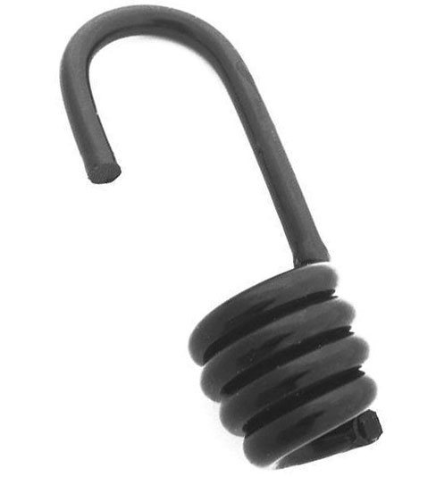 Spinhaak 8mm zwart spiraalhaak 10 stuks