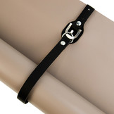 Pvc oprolriem met d-ring verzinkt 50cm zwart