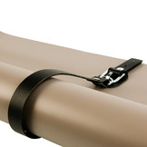 Pvc oprolriem met d-ring verzinkt 50cm zwart