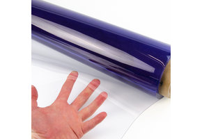 0,5mm 137cm B1 DIN 4102-1 brandvertragend Transparant/doorzichtig raamzeil PVC per meter