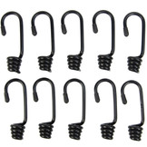 Spinhaak 6mm zwart spiraalhaak 10 stuks