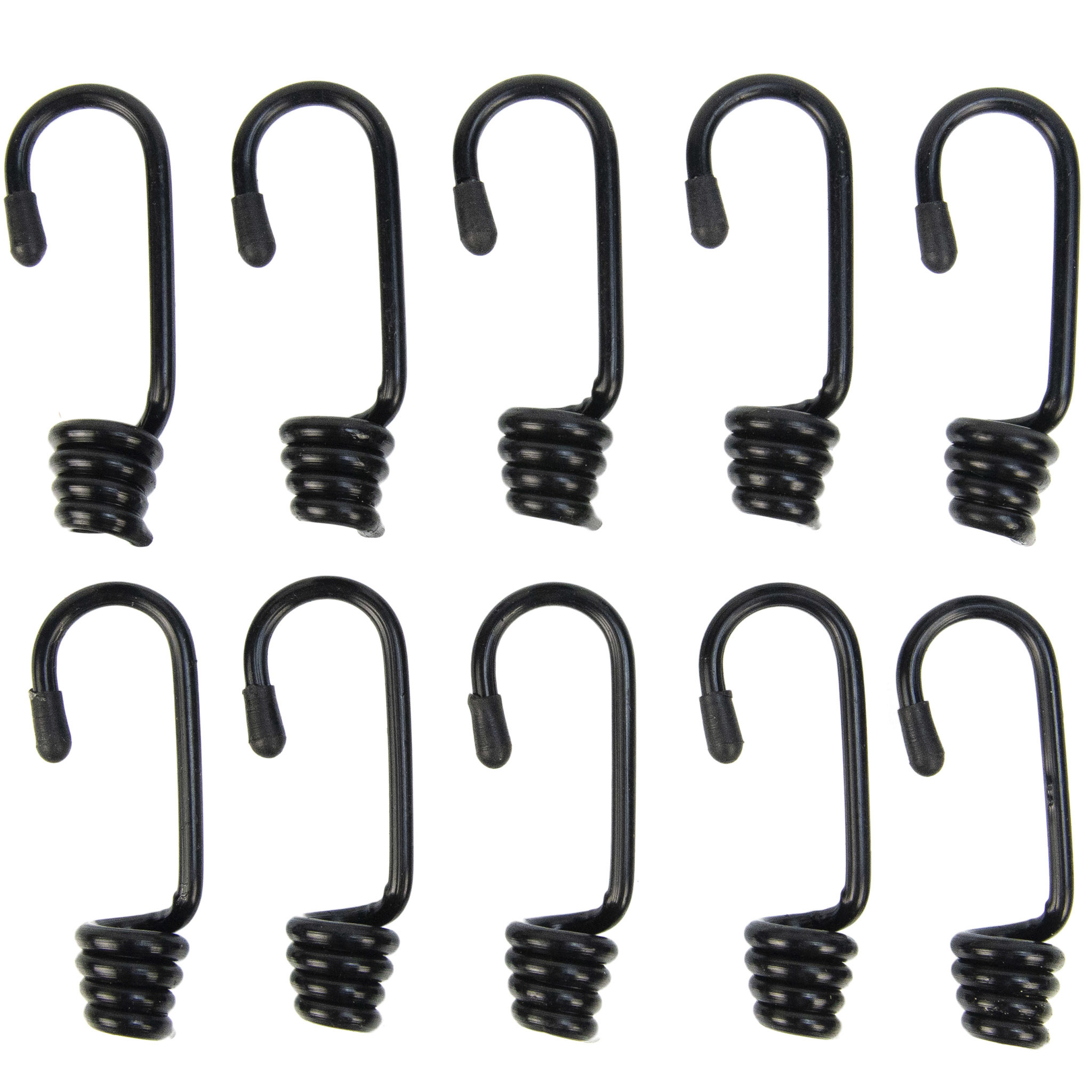 Spinhaak 6mm zwart spiraalhaak 10 stuks