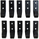 Carrosseriehaak vlak nylon zwart 10 stuks