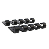 Carrosseriehaak vlak nylon zwart 10 stuks