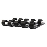 Carrosseriehaak vlak nylon zwart 10 stuks