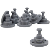 Minax doek op doek ontvanger drukknopen nylon grijs kunststof 10 stuks