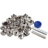 Drukknopen 15mm doek op doek RVS 304