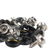 Drukknopen 15mm schroefbaar 10mm koper zwart