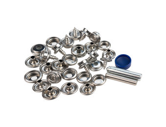 Drukknopen 15mm schroefbaar 16mm RVS 304