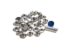 Drukknopen 15mm schroefbaar 10mm RVS 304