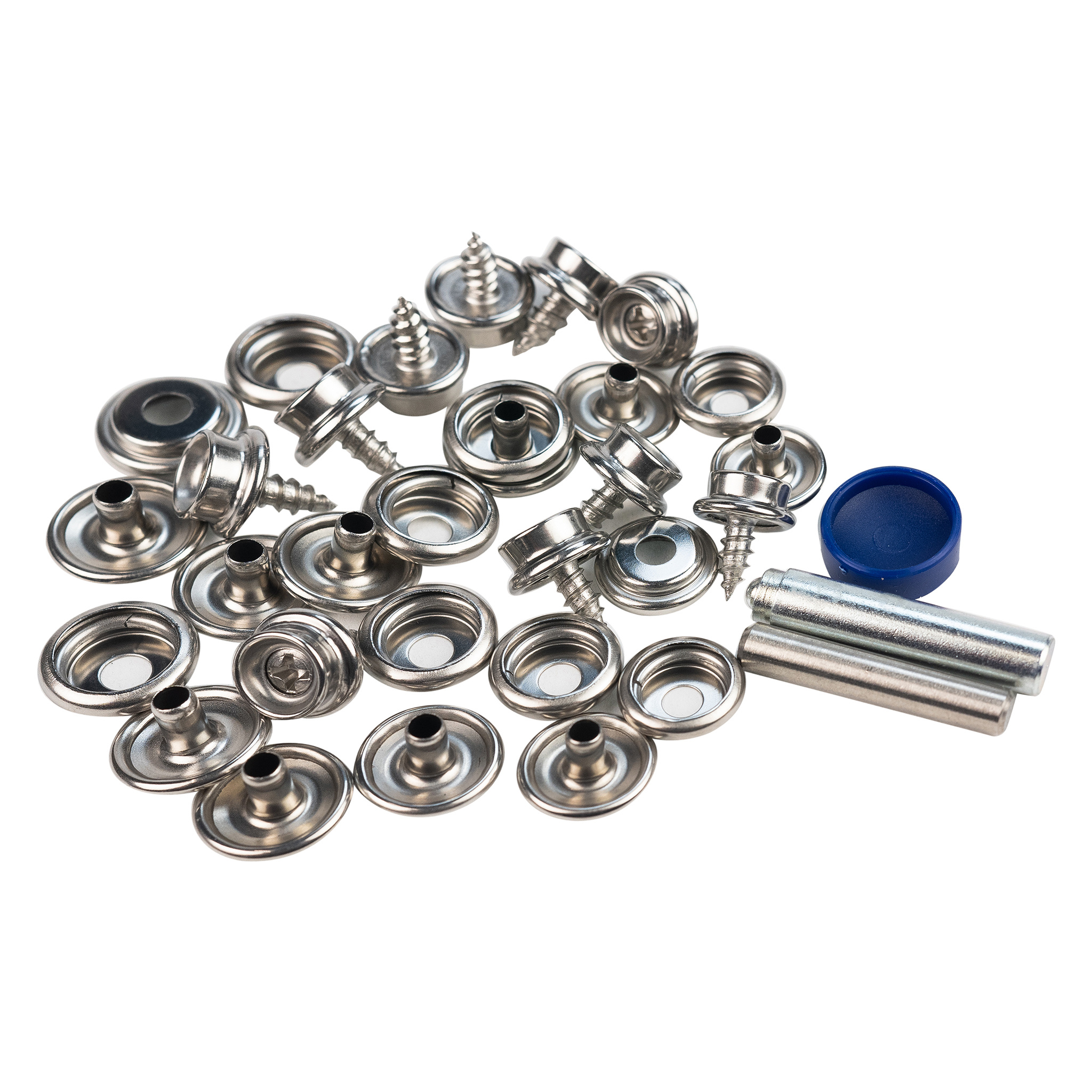 Drukknopen 15mm schroefbaar 10mm RVS 304